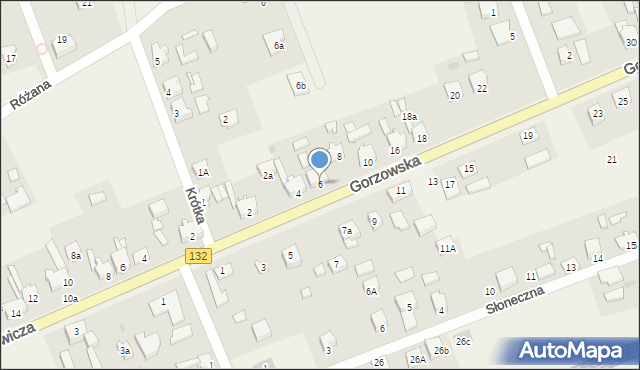 Jenin, Gorzowska, 6, mapa Jenin