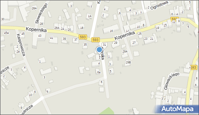 Jeziorany, Górska, 2, mapa Jeziorany