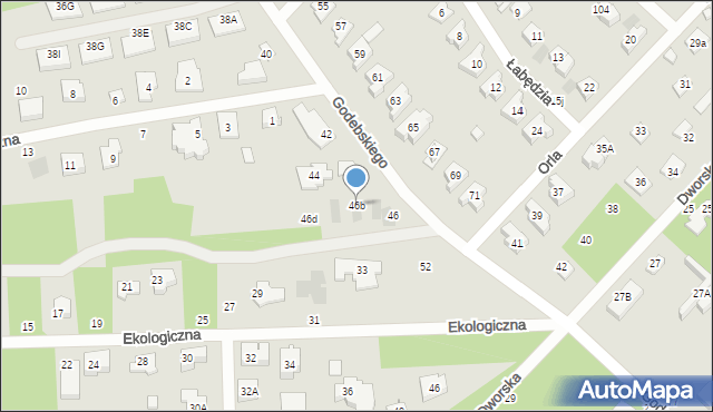 Józefów, Godebskiego Cypriana, 46b, mapa Józefów