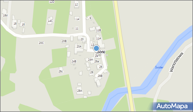 Józefów, Górki, 24, mapa Józefów