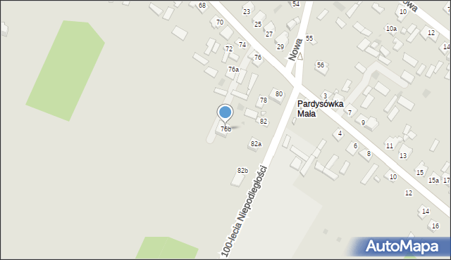 Józefów, Górnicza, 76b, mapa Józefów