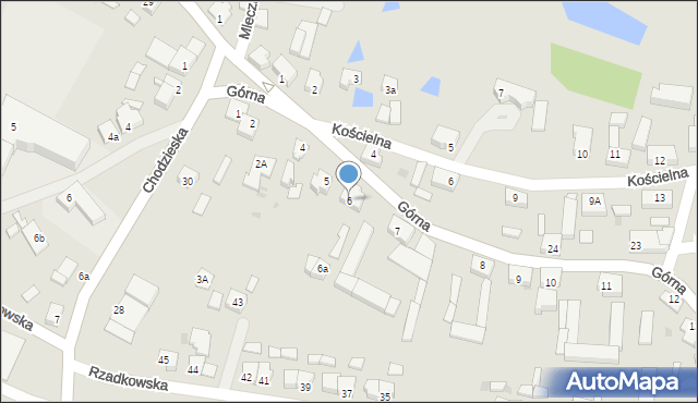 Kaczory, Górna, 6, mapa Kaczory