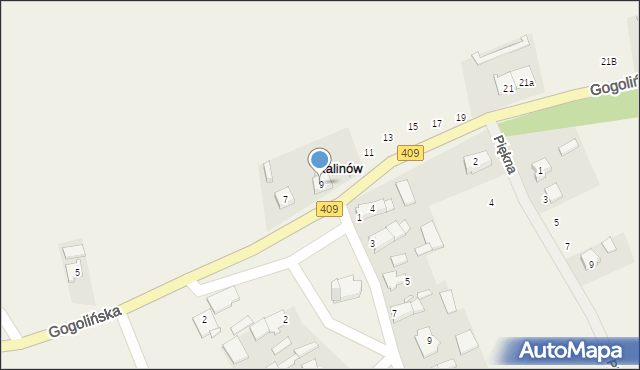 Kalinów, Gogolińska, 9, mapa Kalinów