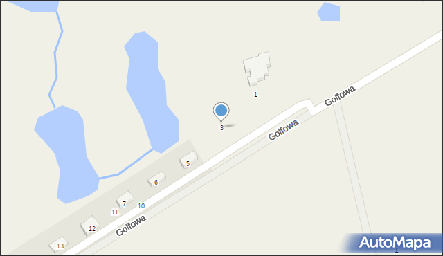 Kalinowo, Golfowa, 3, mapa Kalinowo