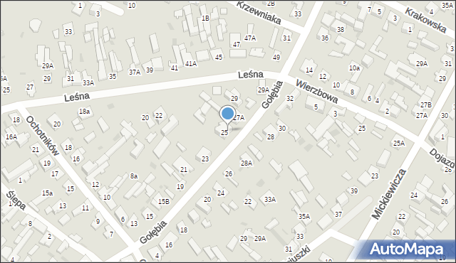 Karczew, Gołębia, 27, mapa Karczew