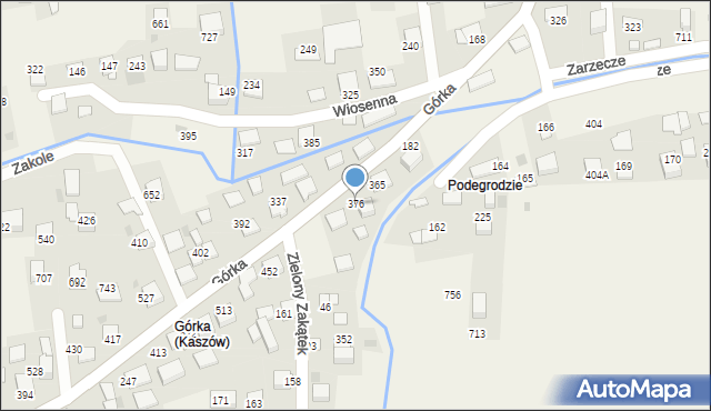 Kaszów, Górka, 15, mapa Kaszów