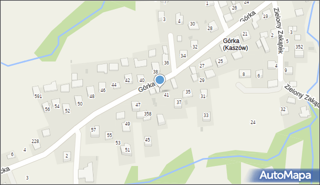 Kaszów, Górka, 43, mapa Kaszów