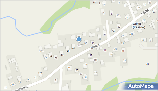 Kaszów, Górka, 44, mapa Kaszów