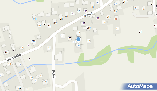 Kaszów, Górka, 51, mapa Kaszów