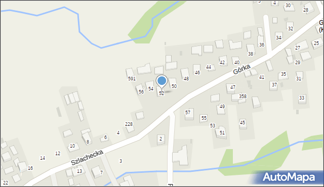 Kaszów, Górka, 52, mapa Kaszów