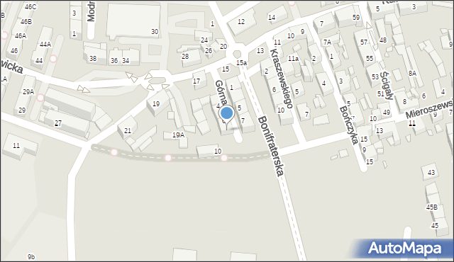 Katowice, Górna, 8, mapa Katowic