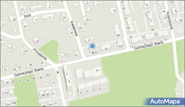 Katowice, Górniczego Stanu, 79, mapa Katowic