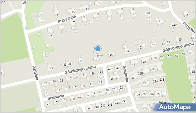 Katowice, Górniczego Stanu, 41, mapa Katowic