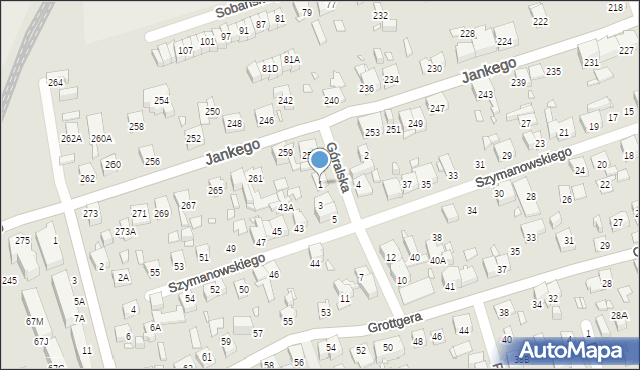 Katowice, Góralska, 1, mapa Katowic