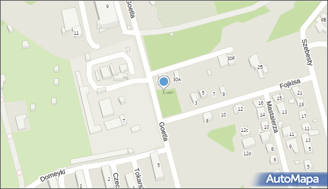 Katowice, Goetla Walerego, 28, mapa Katowic