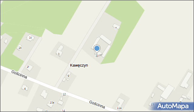 Kawęczyn, Gościnna, 11, mapa Kawęczyn