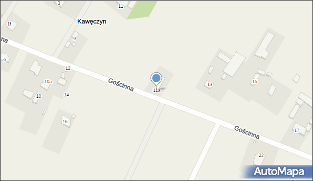 Kawęczyn, Gościnna, 11a, mapa Kawęczyn