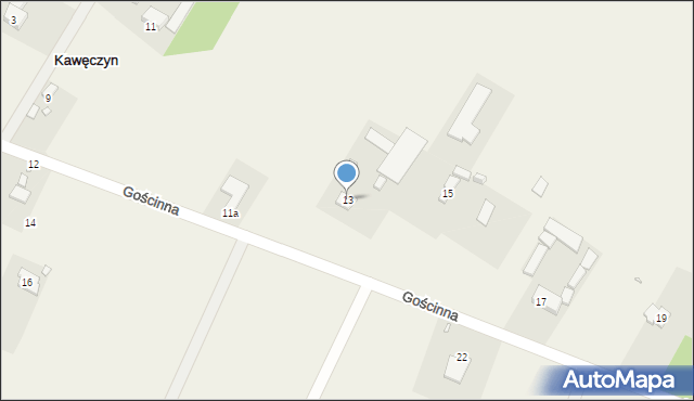 Kawęczyn, Gościnna, 13, mapa Kawęczyn