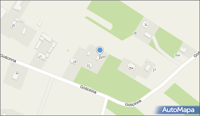 Kawęczyn, Gościnna, 23, mapa Kawęczyn