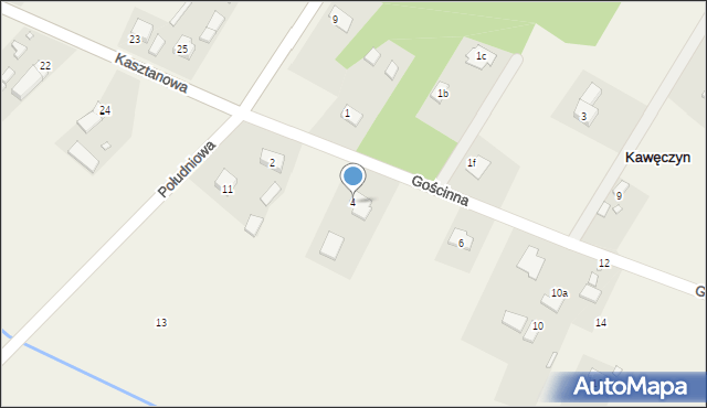 Kawęczyn, Gościnna, 4, mapa Kawęczyn