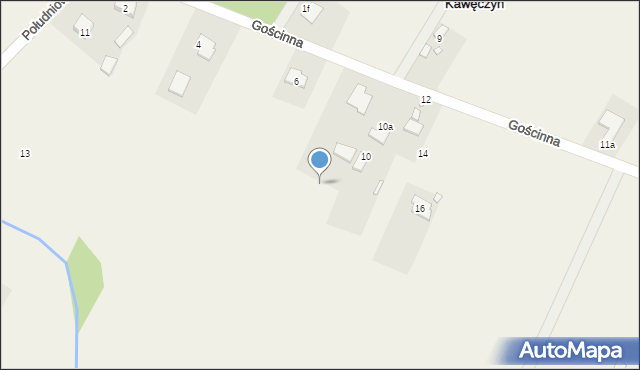 Kawęczyn, Gościnna, 8b, mapa Kawęczyn