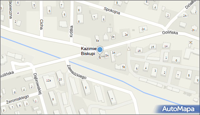 Kazimierz Biskupi, Golińska, 5c, mapa Kazimierz Biskupi