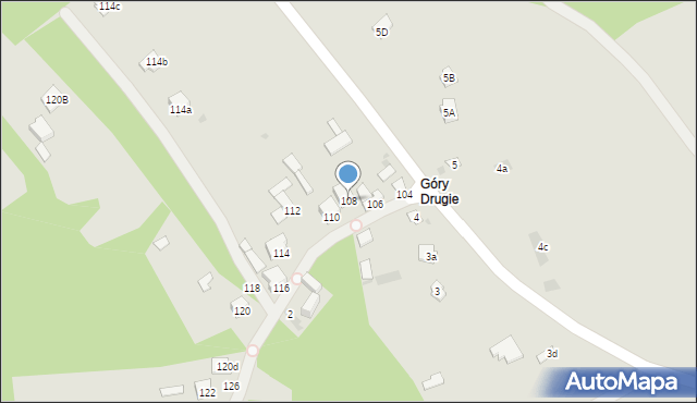 Kazimierz Dolny, Góry, 108, mapa Kazimierz Dolny