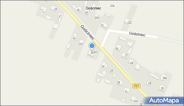 Kiełczyna, Gościniec, 23, mapa Kiełczyna