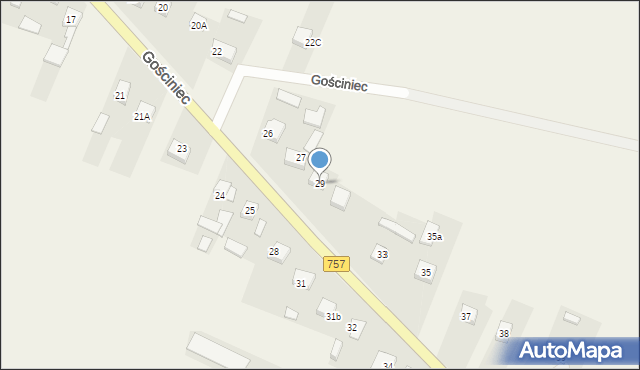 Kiełczyna, Gościniec, 29, mapa Kiełczyna