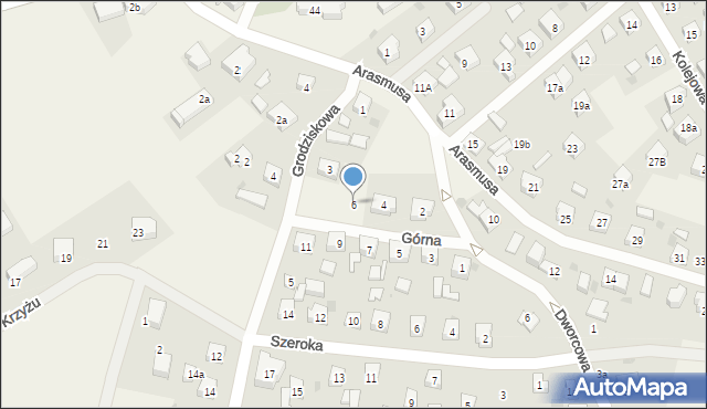 Kiełpino, Górna, 6, mapa Kiełpino