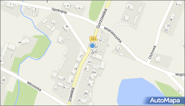 Kłodawa, Gorzowska, 16, mapa Kłodawa