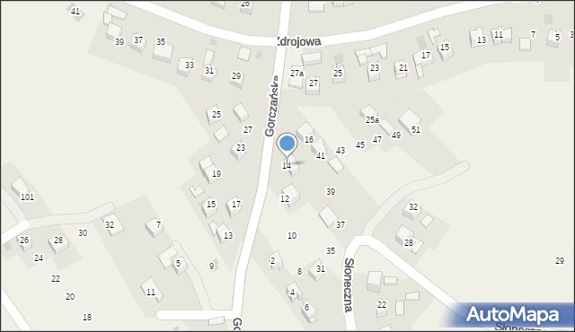 Kluszkowce, Gorczańska, 14, mapa Kluszkowce