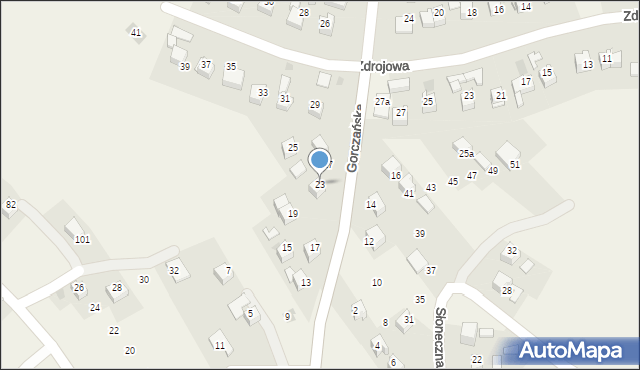 Kluszkowce, Gorczańska, 23, mapa Kluszkowce