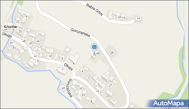 Knurów, Gorczańska, 31, mapa Knurów