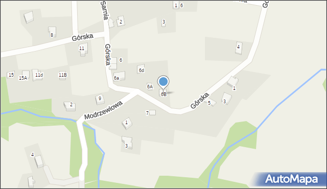 Kobiernice, Górska, 6B, mapa Kobiernice