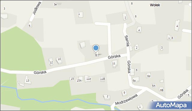 Kobiernice, Górska, 8, mapa Kobiernice