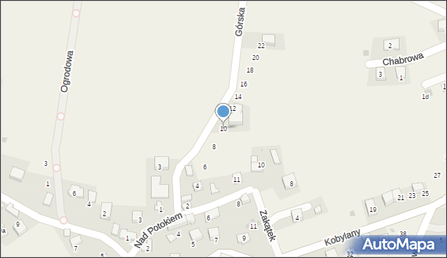 Kobylany, Górska, 10, mapa Kobylany