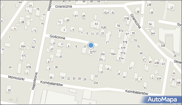 Kobyłka, Gościnna, 12, mapa Kobyłka