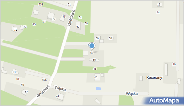 Kocerany, Gościniec, 52, mapa Kocerany