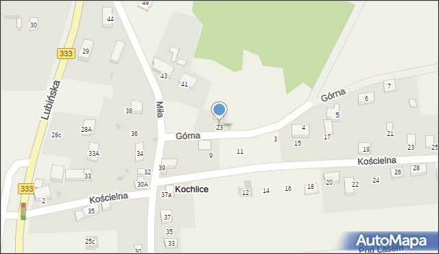 Kochlice, Górna, 23, mapa Kochlice