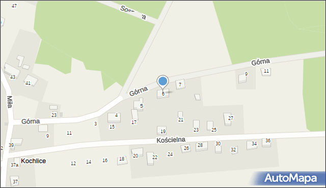 Kochlice, Górna, 6, mapa Kochlice