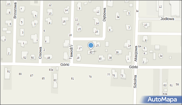 Koczargi Stare, Górki, 42, mapa Koczargi Stare