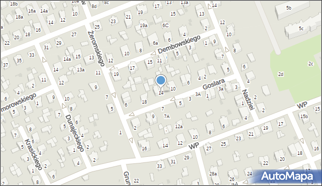 Kolbuszowa, Goslara Juliana, 14, mapa Kolbuszowa
