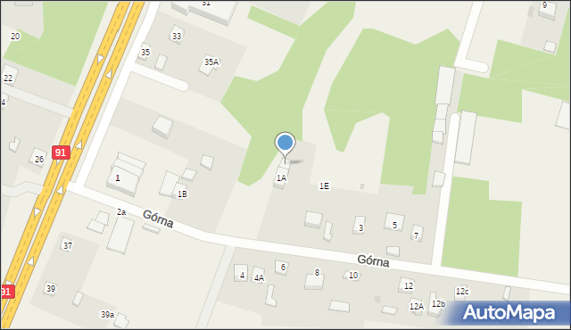 Kolonia Poczesna, Górna, 1C, mapa Kolonia Poczesna