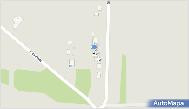 Koniecpol, Górna, 70a, mapa Koniecpol