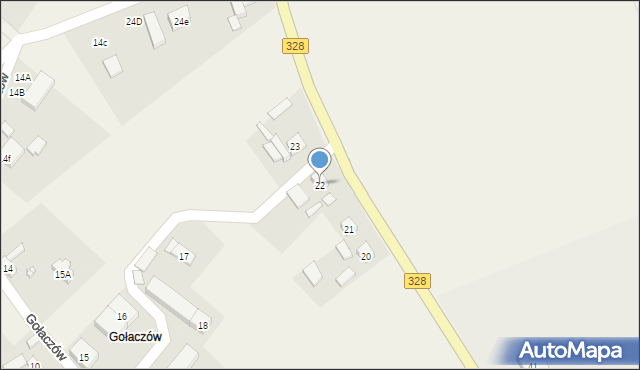 Konradówka, Gołaczów, 22, mapa Konradówka