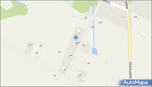 Konradówka, Gołaczów, 33G, mapa Konradówka
