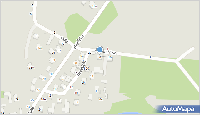 Końskowola, Górna Niwa, 6, mapa Końskowola