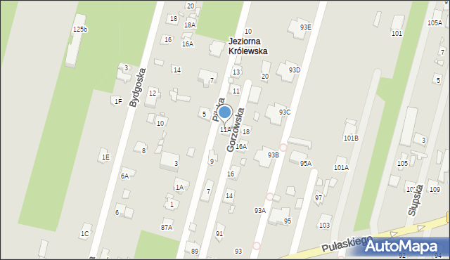 Konstancin-Jeziorna, Gorzowska, 11A, mapa Konstancin-Jeziorna