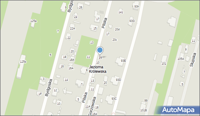 Konstancin-Jeziorna, Gorzowska, 15, mapa Konstancin-Jeziorna